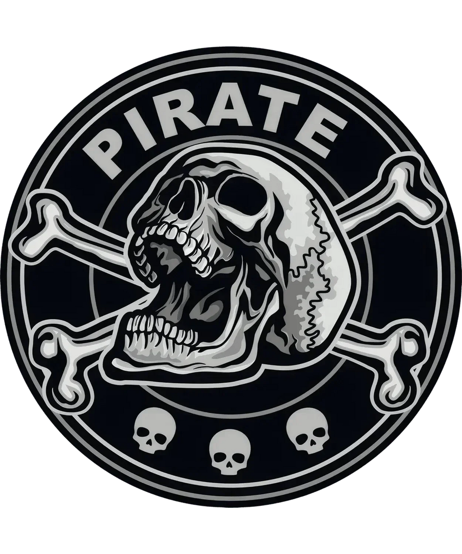 Pirate Skull Logo - DTF Ready to Press