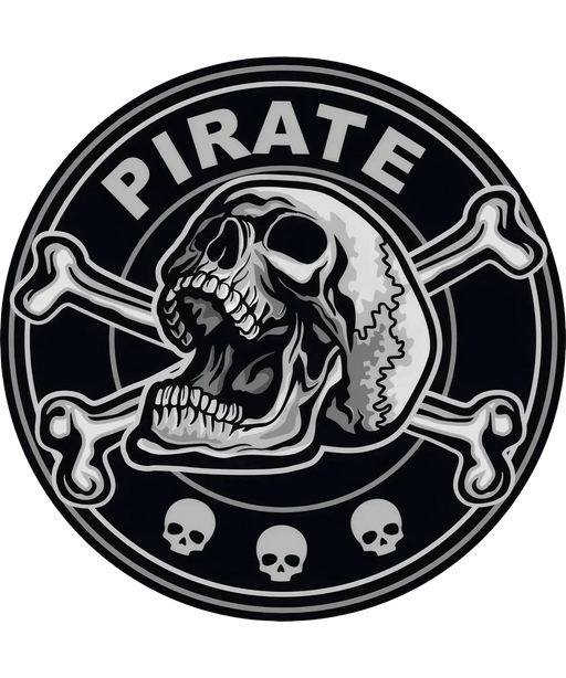 Pirate Skull Logo - DTF Ready to Press (original)