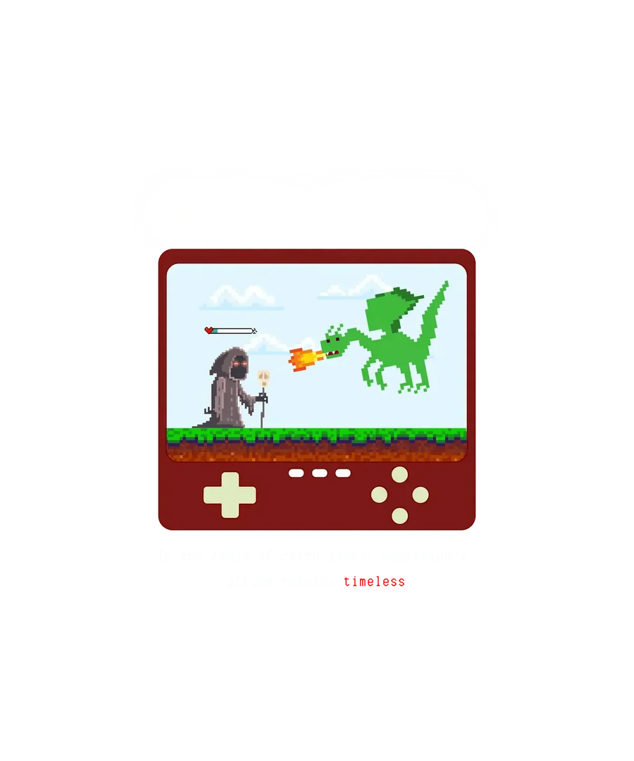 Pixel Gaming Wizard - DTF Ready to Press