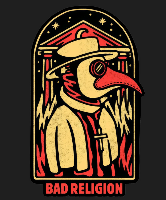 Plague Doctor Art - DTF Ready to Press (black_bg)