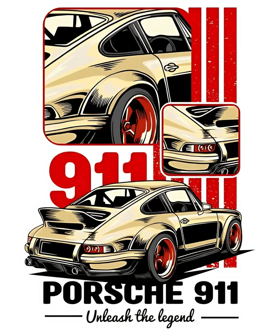Porsche 911 Legend - DTF Ready to Press