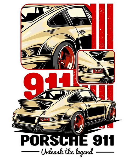 Porsche 911 Legend - DTF Ready to Press (original)