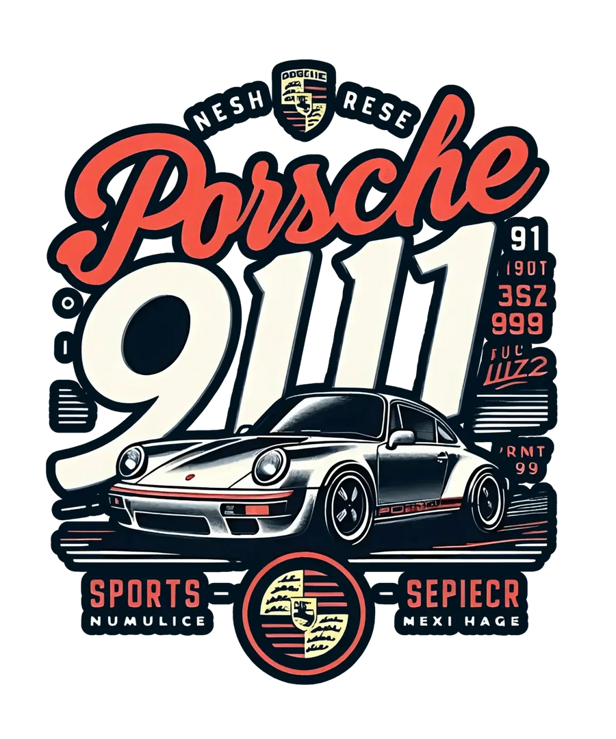 Porsche 911 Sports Car - DTF Ready to Press