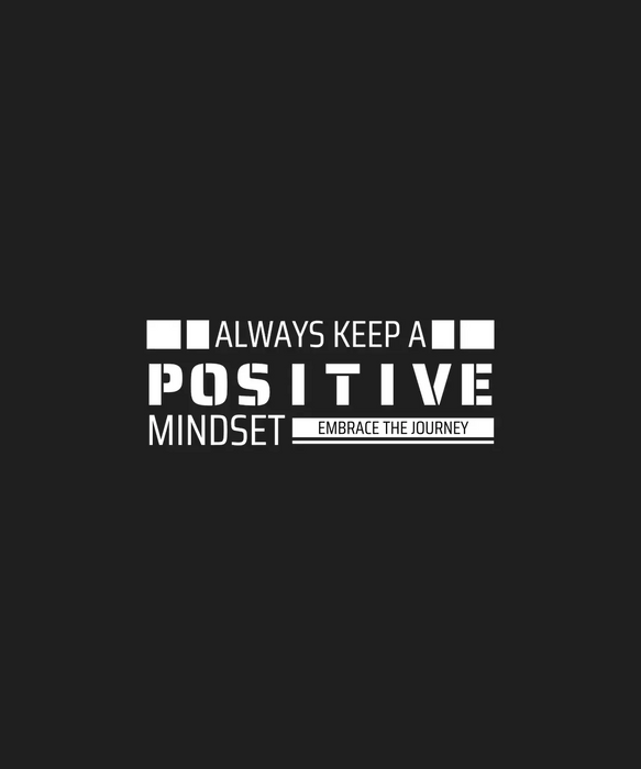 Positive Mindset - DTF Ready to Press (black_bg)
