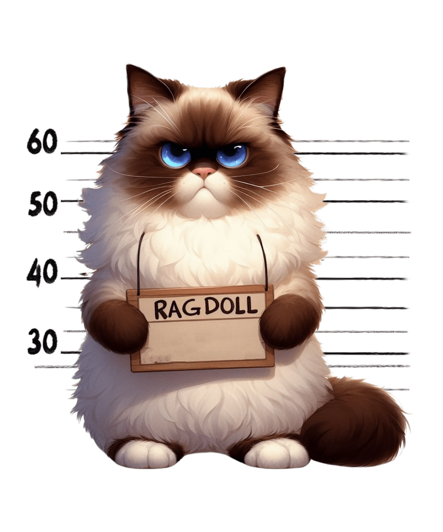 Ragdoll Cat Design - DTF Ready To Press