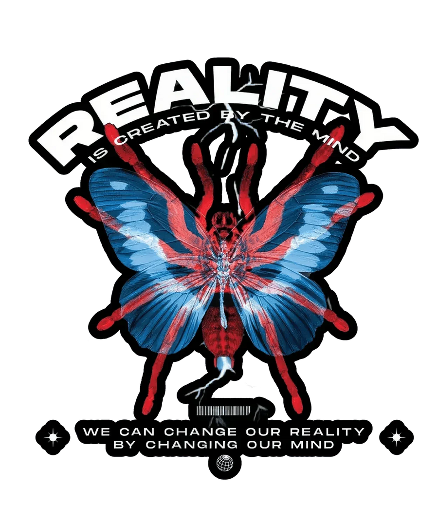 Reality Mind Butterfly - DTF Ready to Press