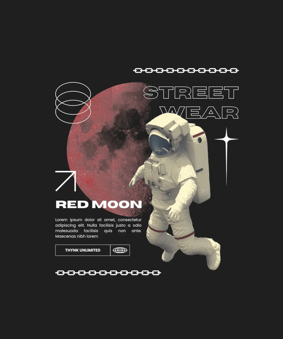 Red Moon Streetwear - DTF Ready to Press (black_bg)