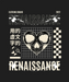 Renaissance Skull Design - DTF Ready to Press (black_bg)