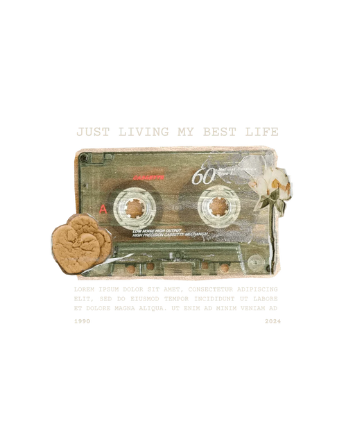 Retro Cassette - DTF Ready to Press (original)