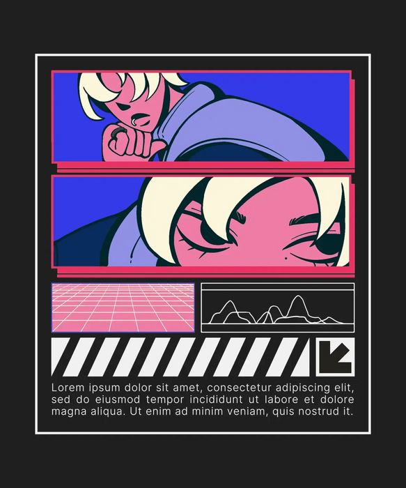 Retro Pop Art - DTF Ready to Press (black_bg)