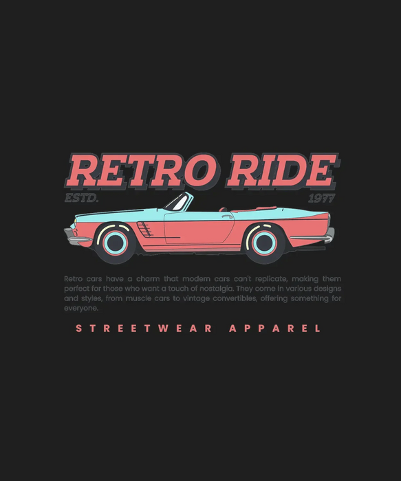 Retro Ride 1977 - DTF Ready to Press (black_bg)