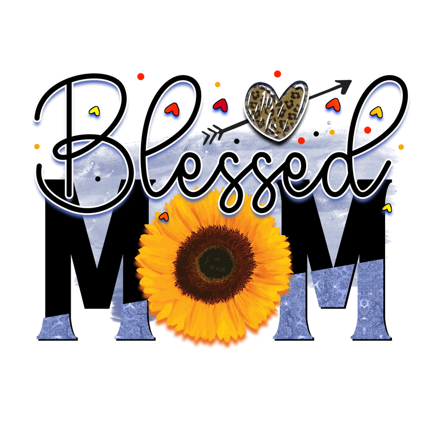 Cool Blessed Mom Design - DTF Ready To Press