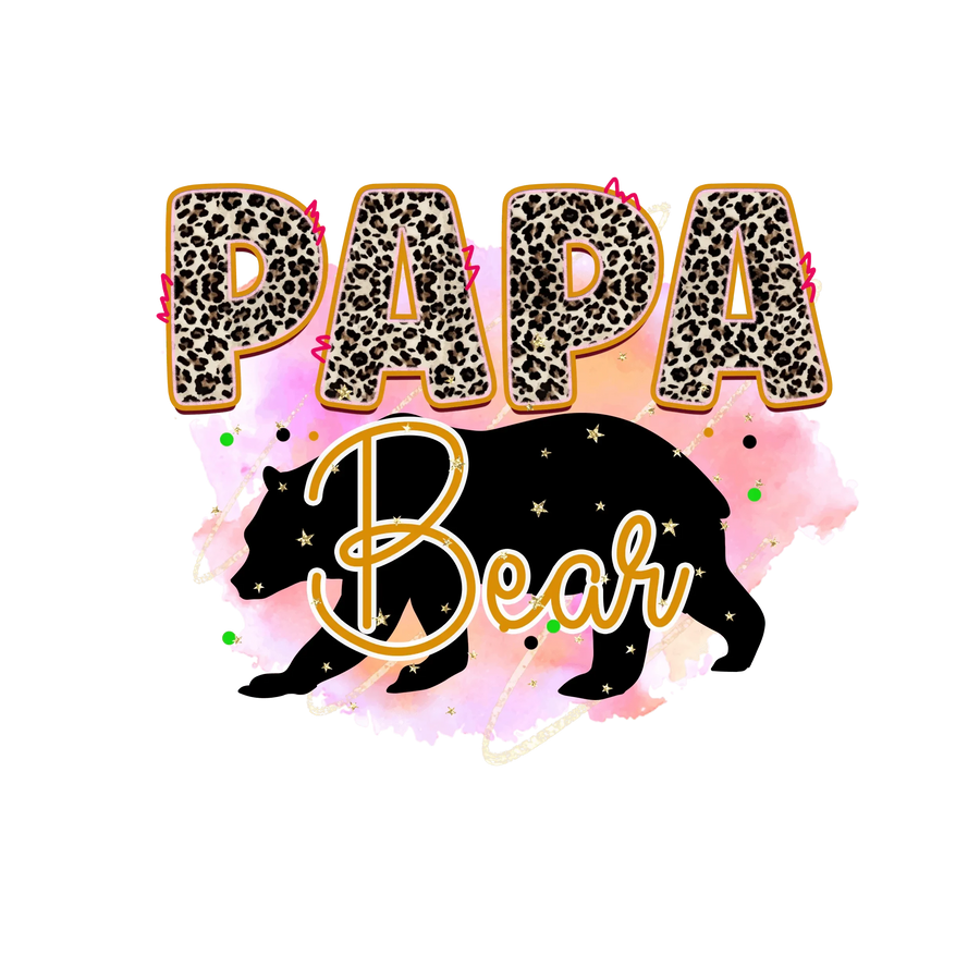 Papa Bear  Father's Day Design - DTF Ready To Press