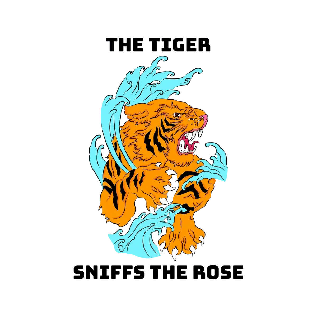 Roaring Tiger Wave - DTF Ready to Press