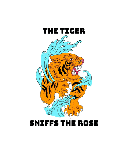 Roaring Tiger Wave - DTF Ready to Press (original)