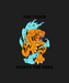 Roaring Tiger Wave - DTF Ready to Press (black_bg)