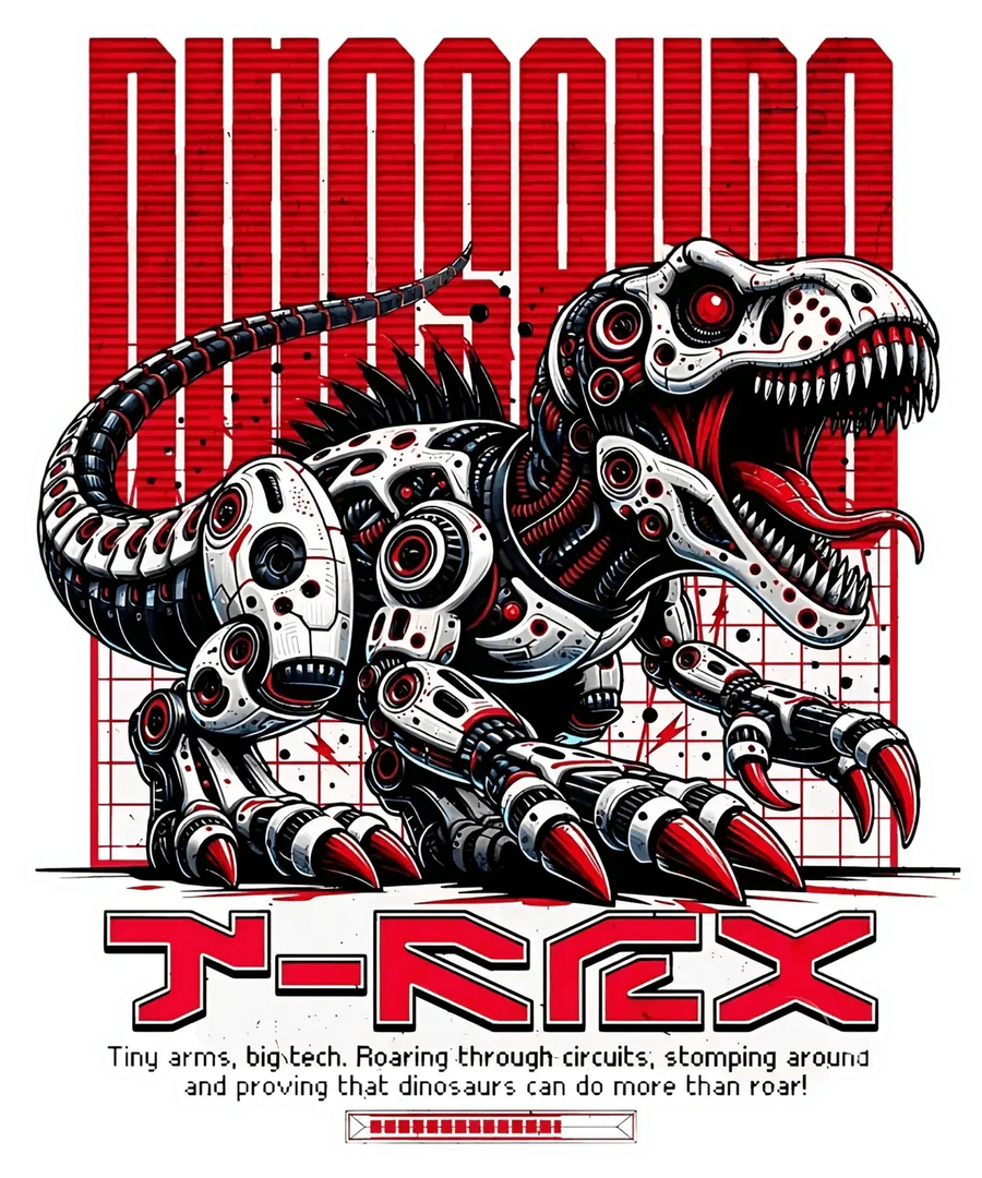 Robotic T-Rex - DTF Ready to Press