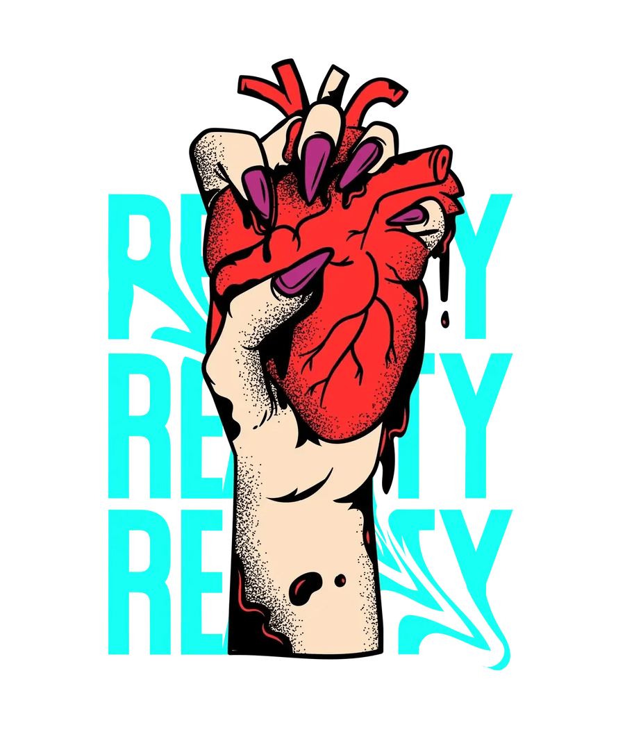Rock N Roll Heart - DTF Ready to Press