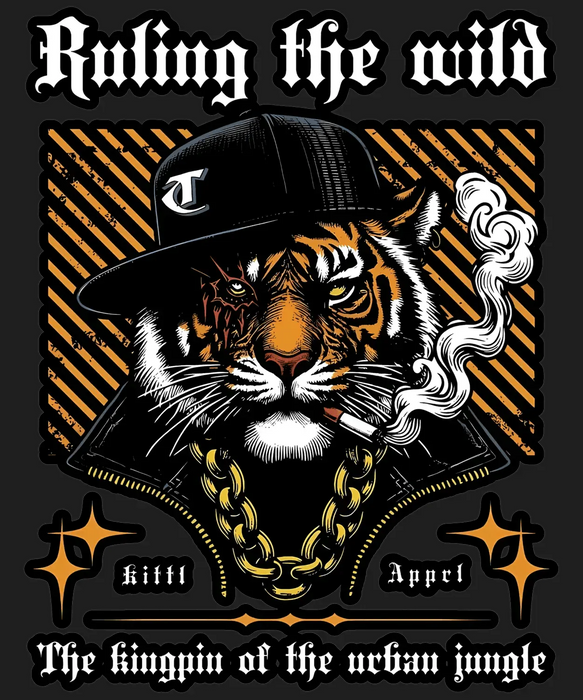 Ruling the Wild - DTF Ready to Press (black_bg)