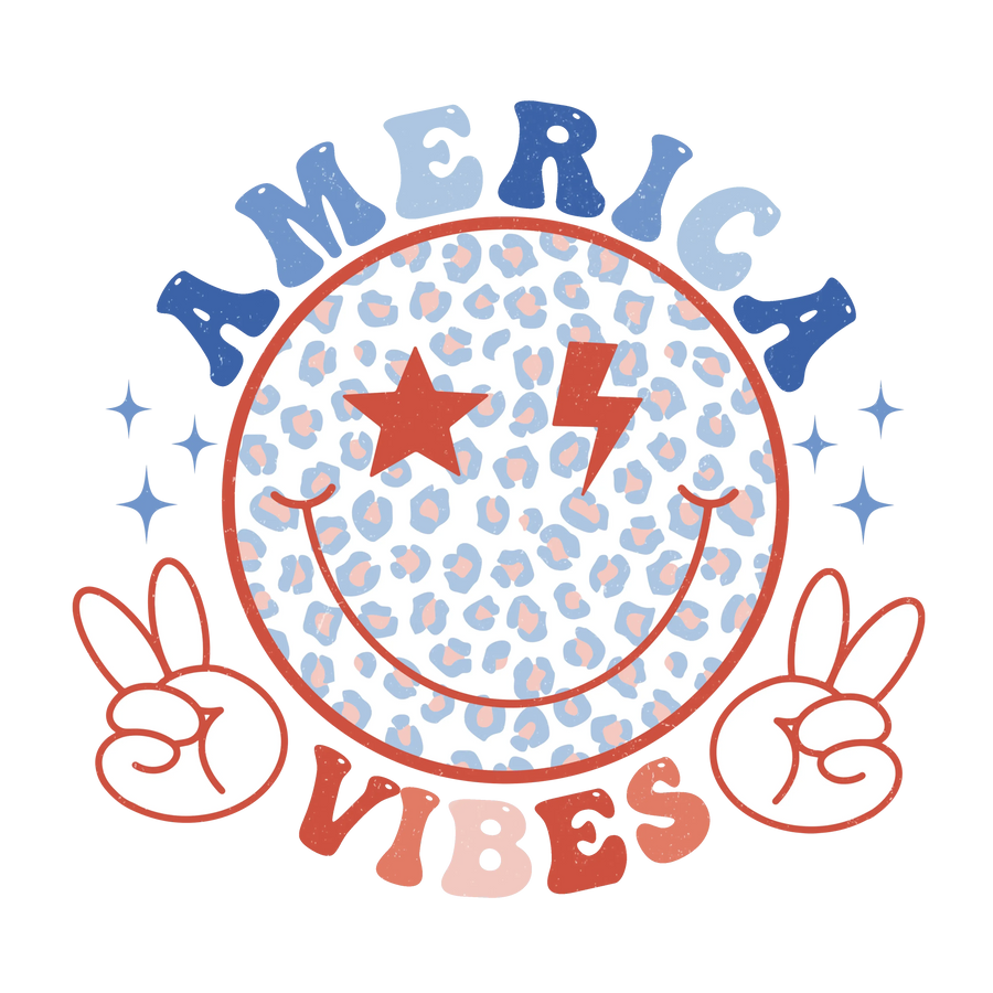 America Vibes Design - DTF Ready To Press