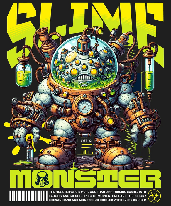 SLIME Monster - DTF Ready to Press (black_bg)