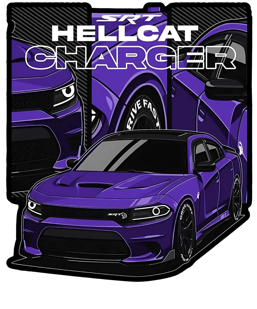 SRT Hellcat Charger - DTF Ready to Press