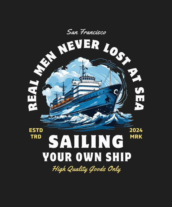 Sailing Adventure - DTF Ready to Press (black_bg)