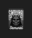 Samurai Skull - DTF Ready to Press (black_bg)