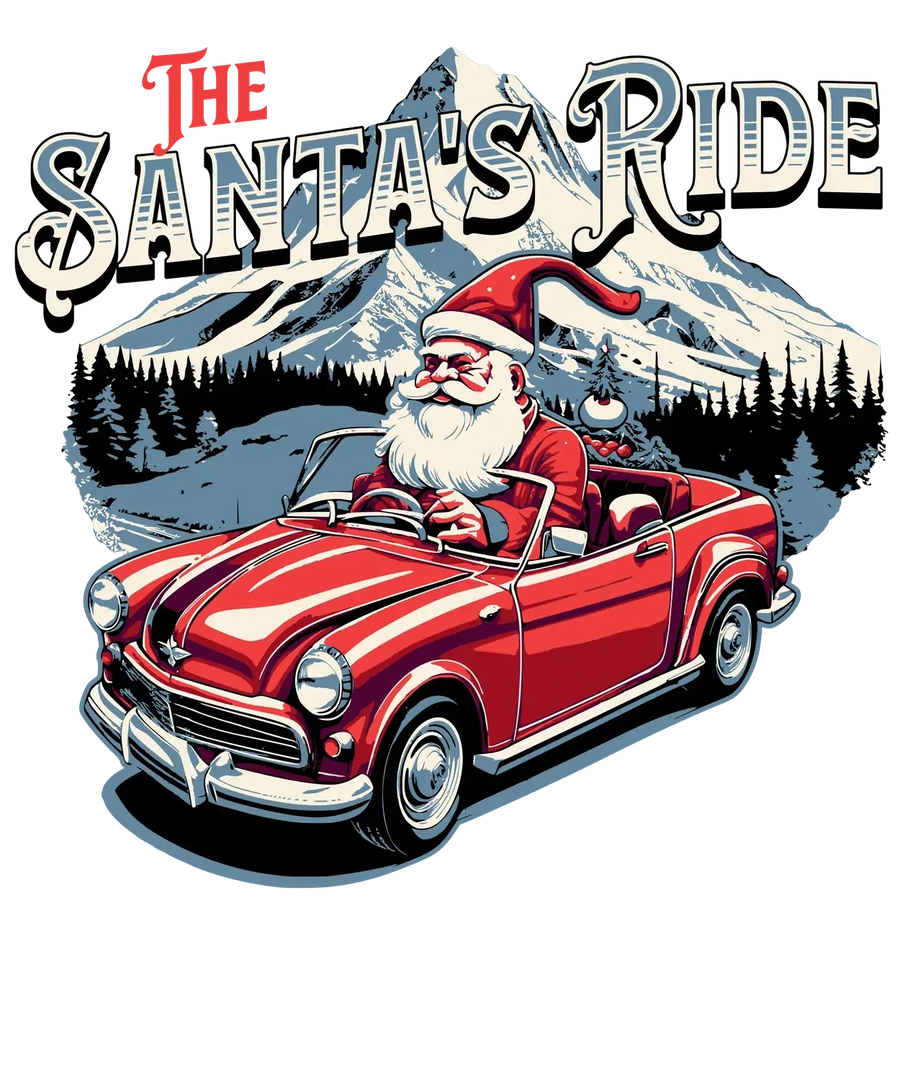 Santa's Ride - DTF Ready to Press