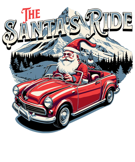 Santa's Ride - DTF Ready to Press (original)