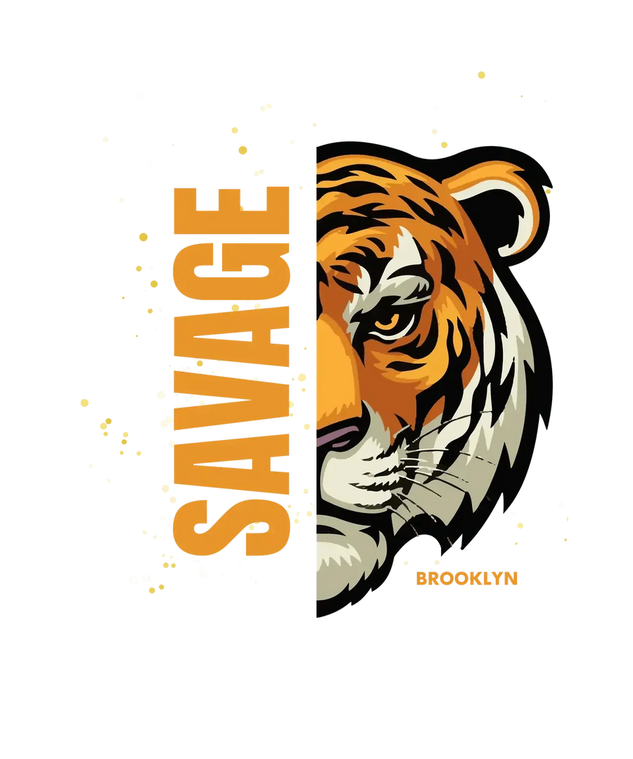 Savage Tiger - DTF Ready to Press