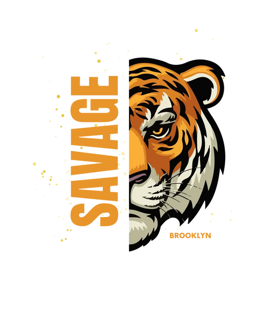 Savage Tiger - DTF Ready to Press (original)