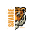 Savage Tiger - DTF Ready to Press (original)
