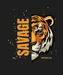 Savage Tiger - DTF Ready to Press (black_bg)