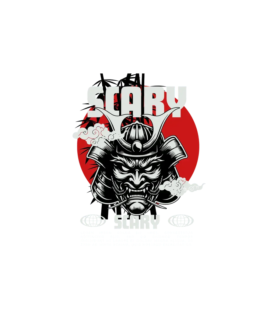 Scary Samurai - DTF Ready to Press