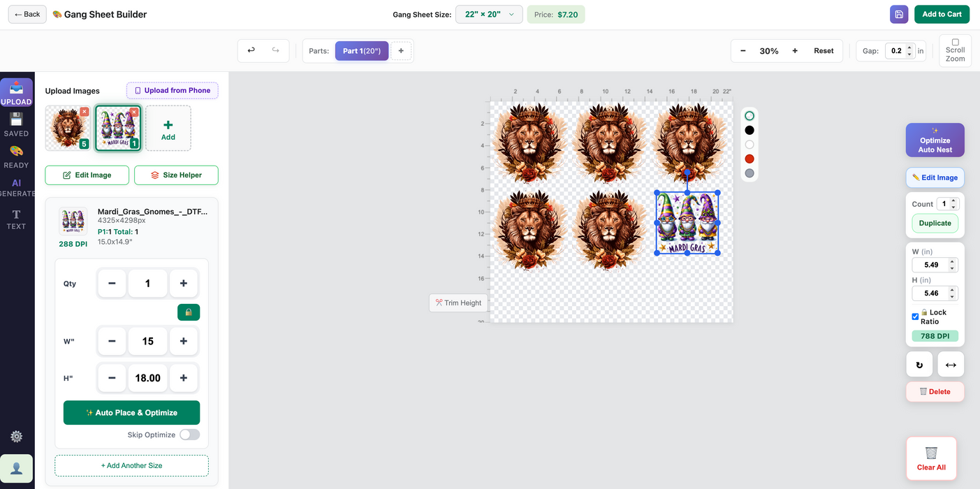 DTF Gang Sheet Builder