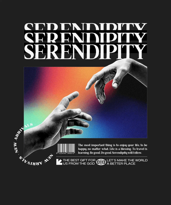 Serendipity Hands - DTF Ready to Press (black_bg)