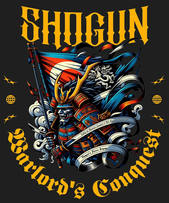 Shogun Warlord's Conquest - DTF Ready to Press (black_bg)