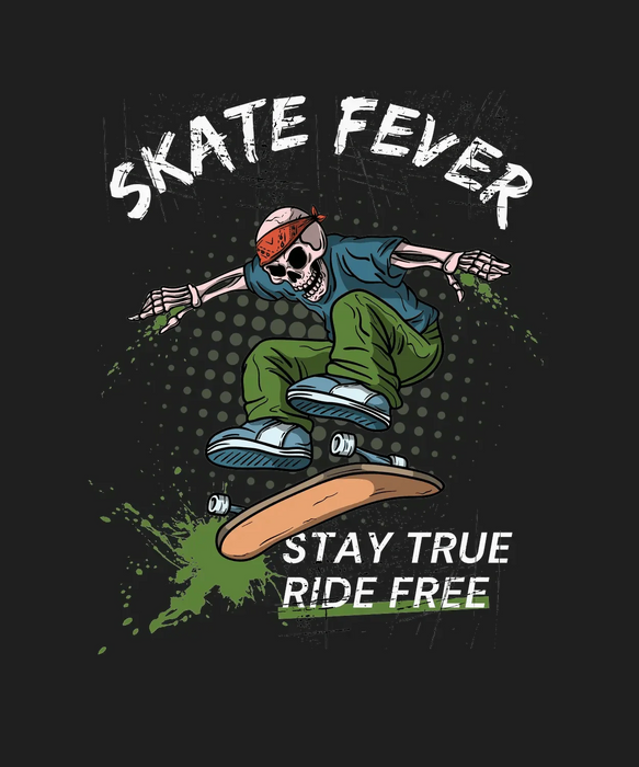 Skate Fever Graphics - DTF Ready to Press (black_bg)