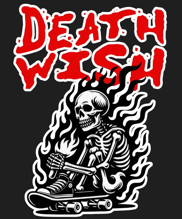 Skate Skeleton - DTF Ready to Press (black_bg)