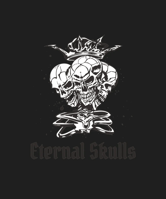 Skull Artwork - DTF Ready to Press (black_bg)