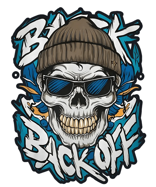 Skull Back Off - DTF Ready to Press (original)