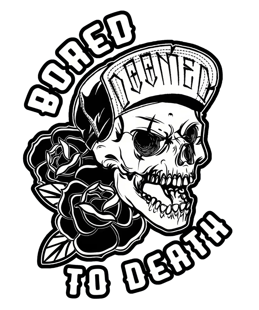 Skull Cap Rose - DTF Ready to Press