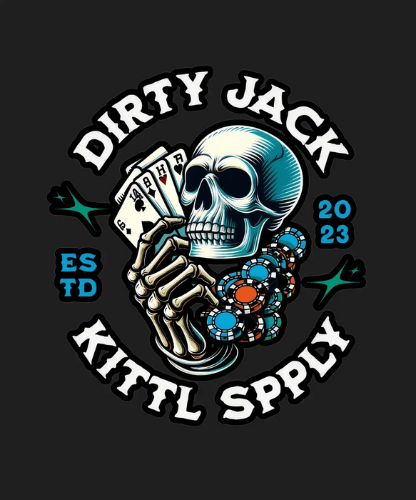 Skull Casino - DTF Ready to Press (black_bg)