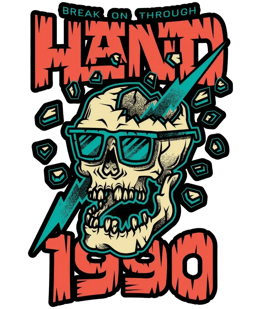 Totenkopf-Design 1990 - DTF druckfertig