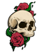 Skull Rose Art - DTF Ready to Press (original)