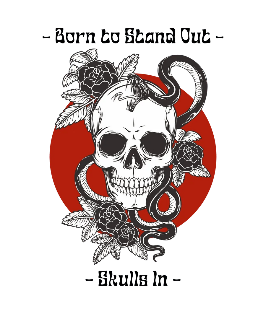 Skull and Roses - DTF Ready to Press