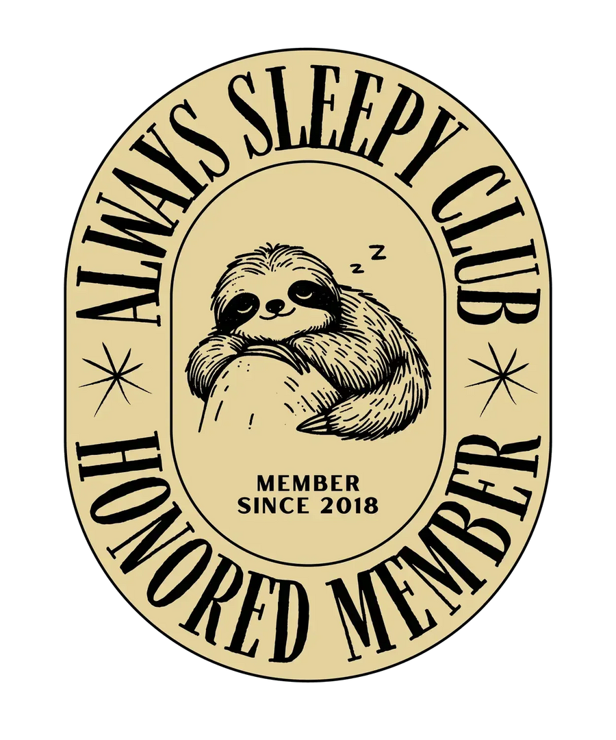 Sleepy Sloth Club - DTF Ready to Press