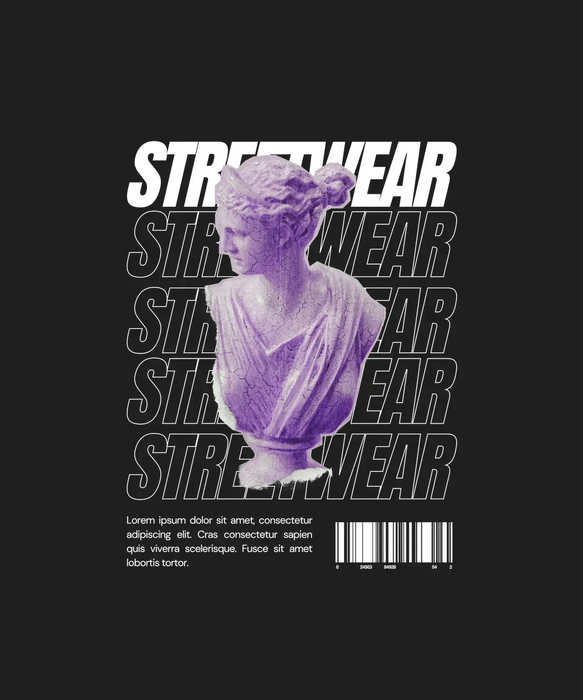 Streetwear Statue - DTF Ready to Press (black_bg)
