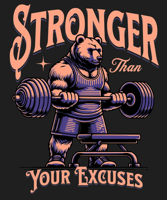 Stronger Motivation - DTF Ready to Press (black_bg)